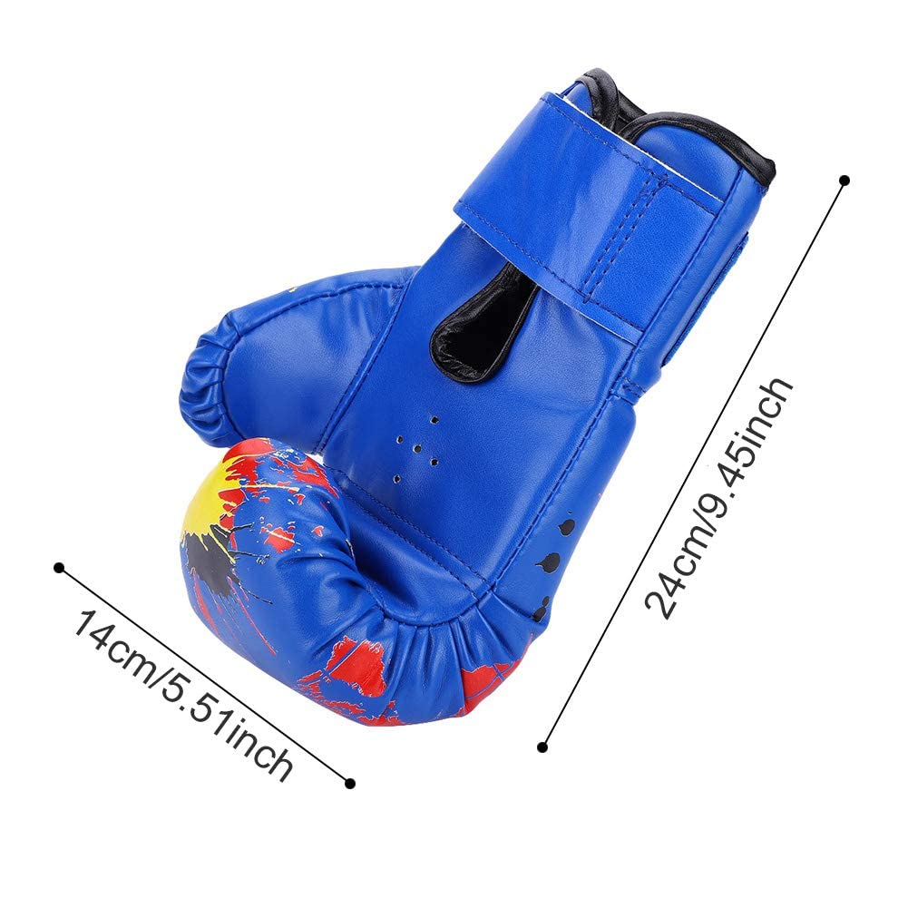 Guantes de Boxeo para niños de Poliuretano para Sparring y Entrenamiento, para niños de 2 a 11 años, Color Azul Equipo Deportivo Infantil