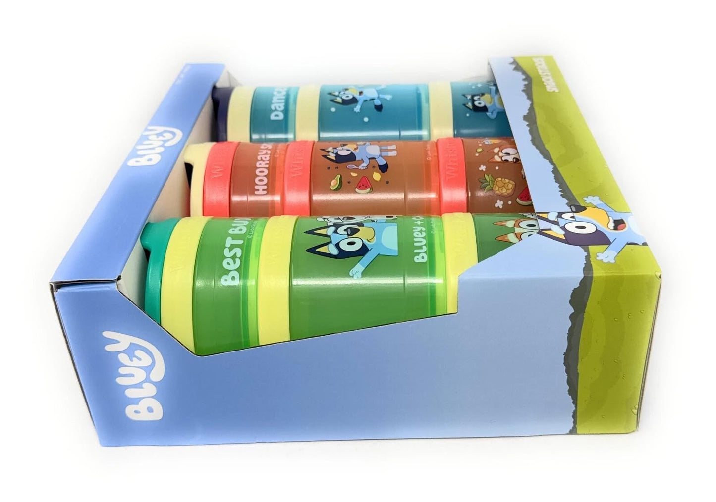 Whiskware Recipientes portátiles apilables para aperitivos para niños, set de 3 recipientes apilables Mickey y amigos, ideal para la escuela o el viaje, normal, rojo, 1591321