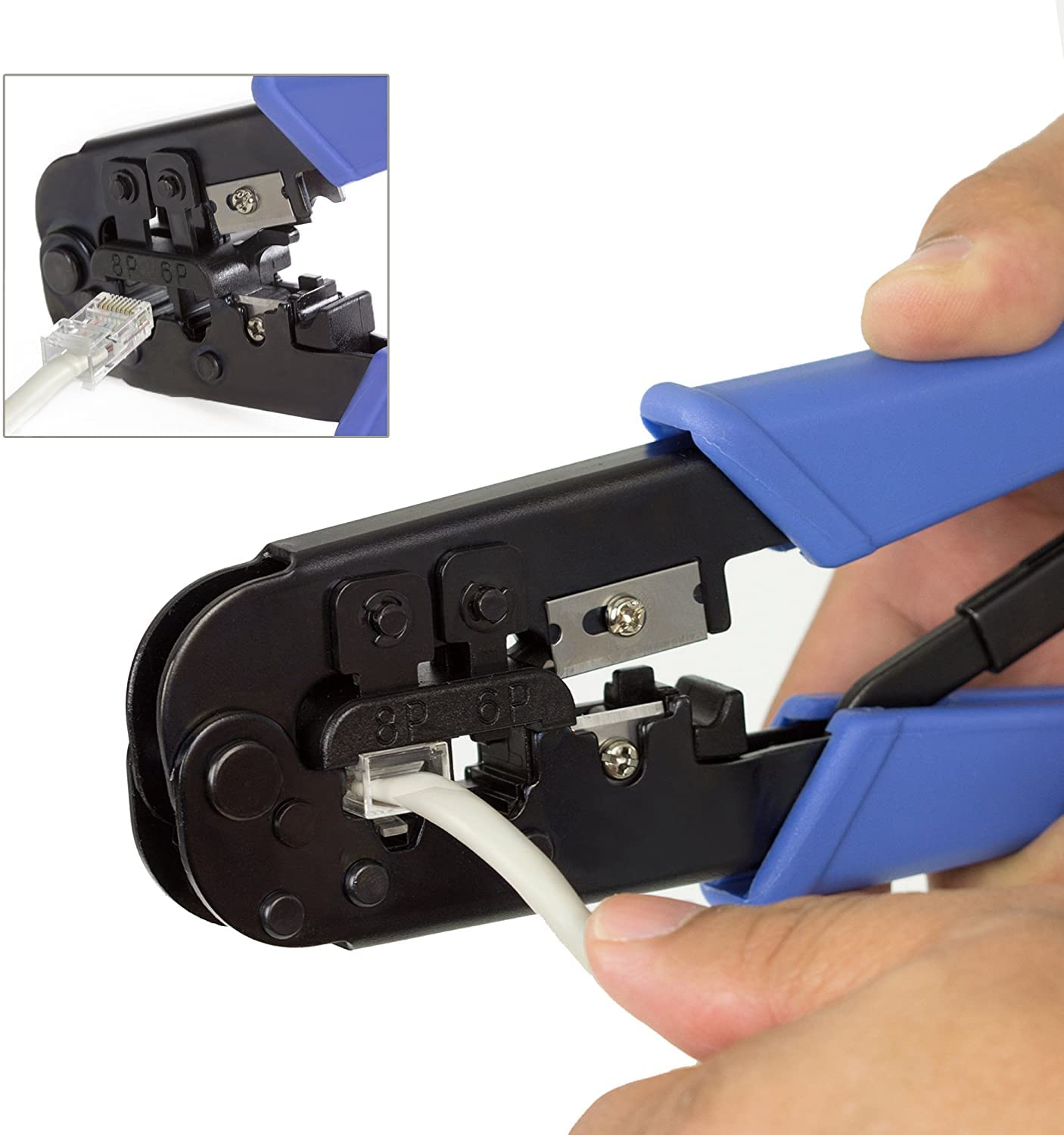 Pinza Crimpadora TRENDnet 8P RJ-45 y 6P RJ-12 RJ-11