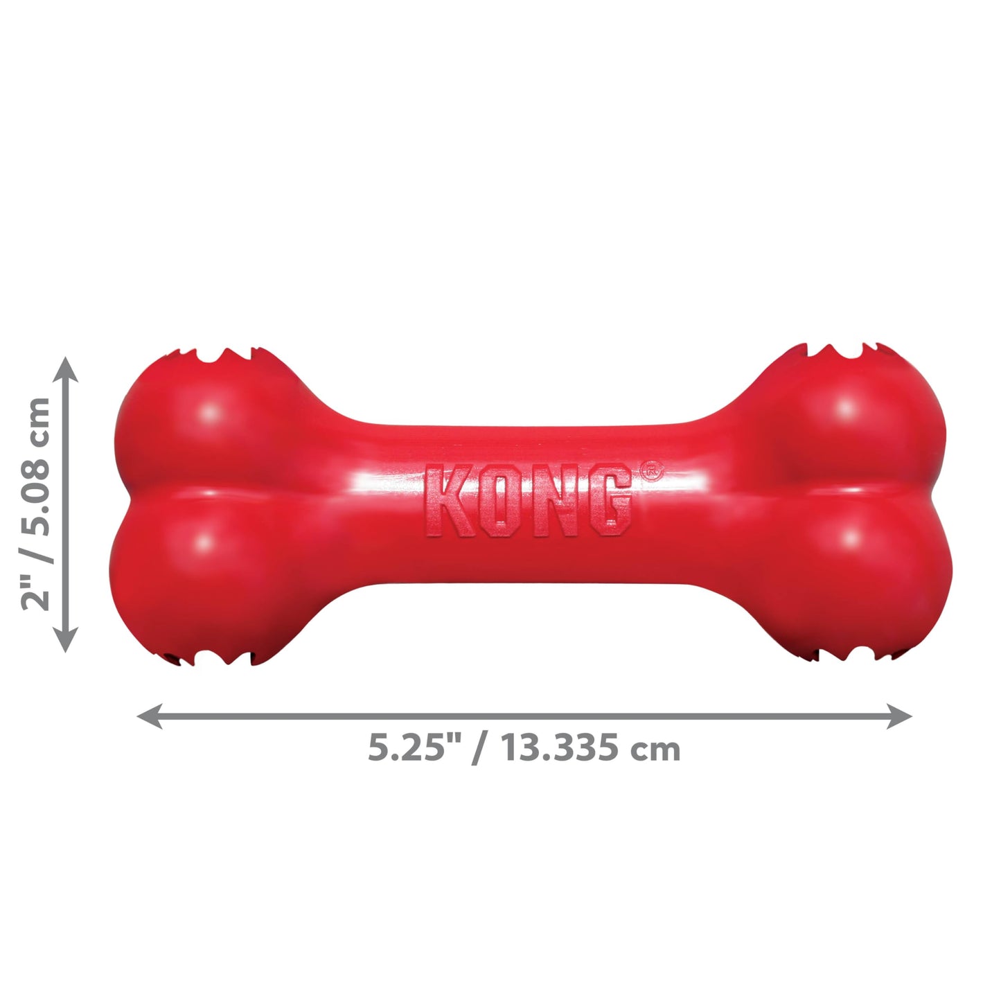 Kong Goodie Bone Juguete para Perro con Forma de Hueso, color Rojo, Chico