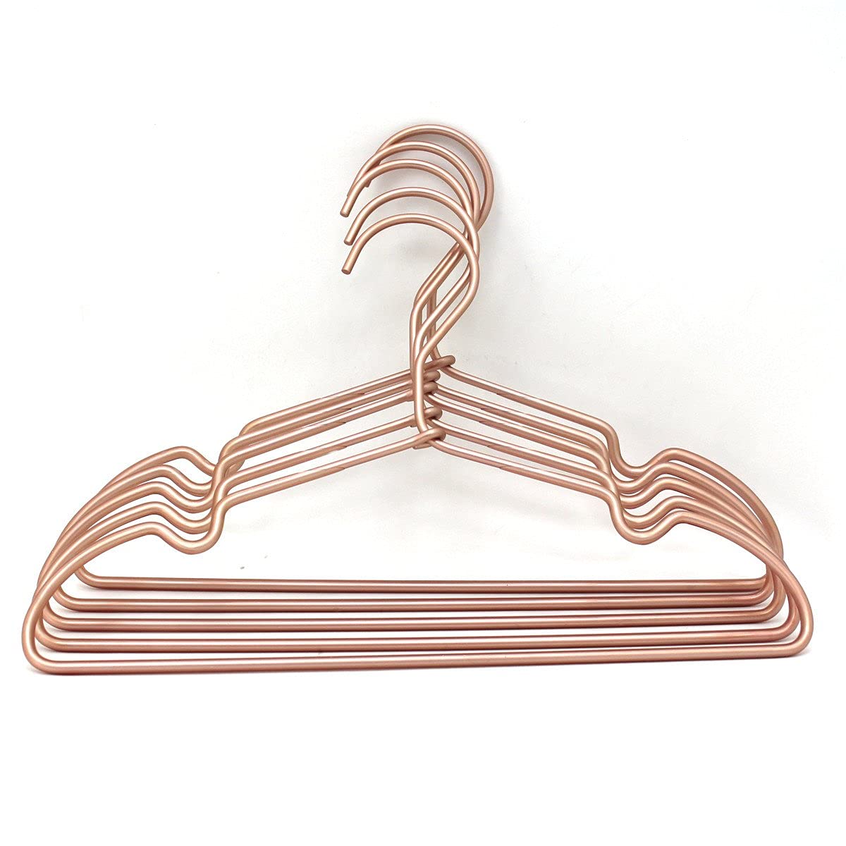 Koobay Non Slip 32CM Gold Copper Light Wire Children Clothes Suit Coat Metal Hanger (10)