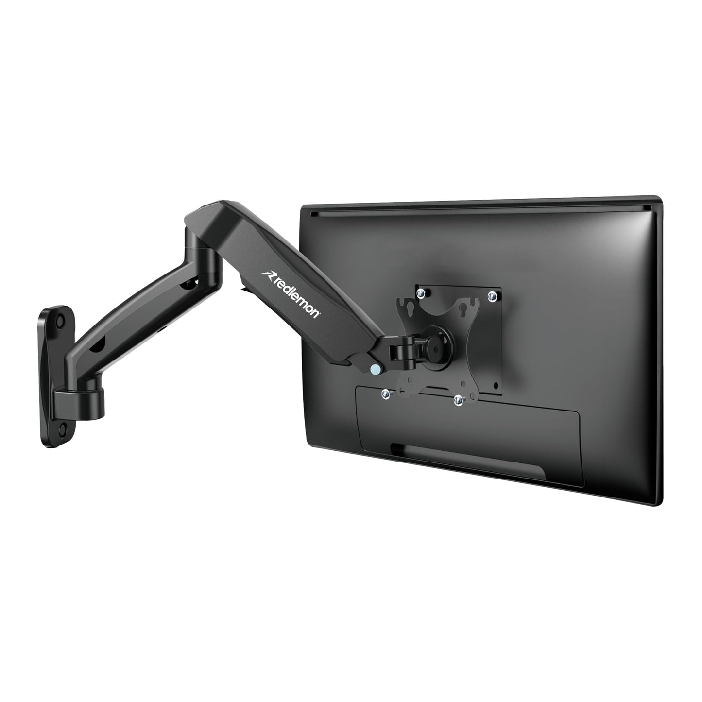 Soporte de Escritorio Redlemon Negro con Brazo Hidráulico para Monitores de 17 a 32 Pulgadas Compatible con VESA