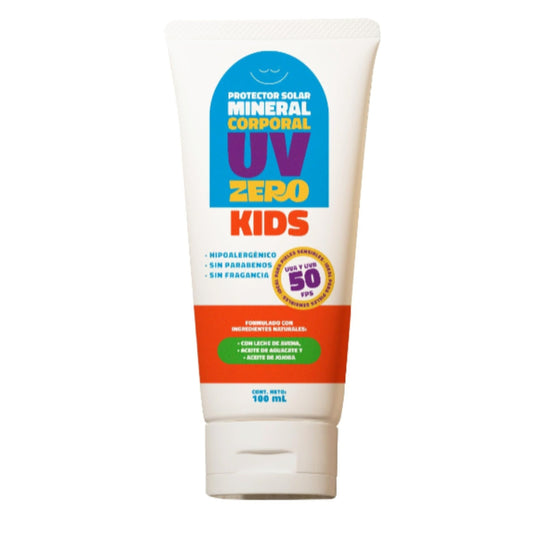 Bloqueador Solar Mineral UV ZERO NaturalDry FPS 50 UVA UVB Hipoalergénico Libre de Fragancias Dermatológicamente Probado Natural Ligero Mate para Niños