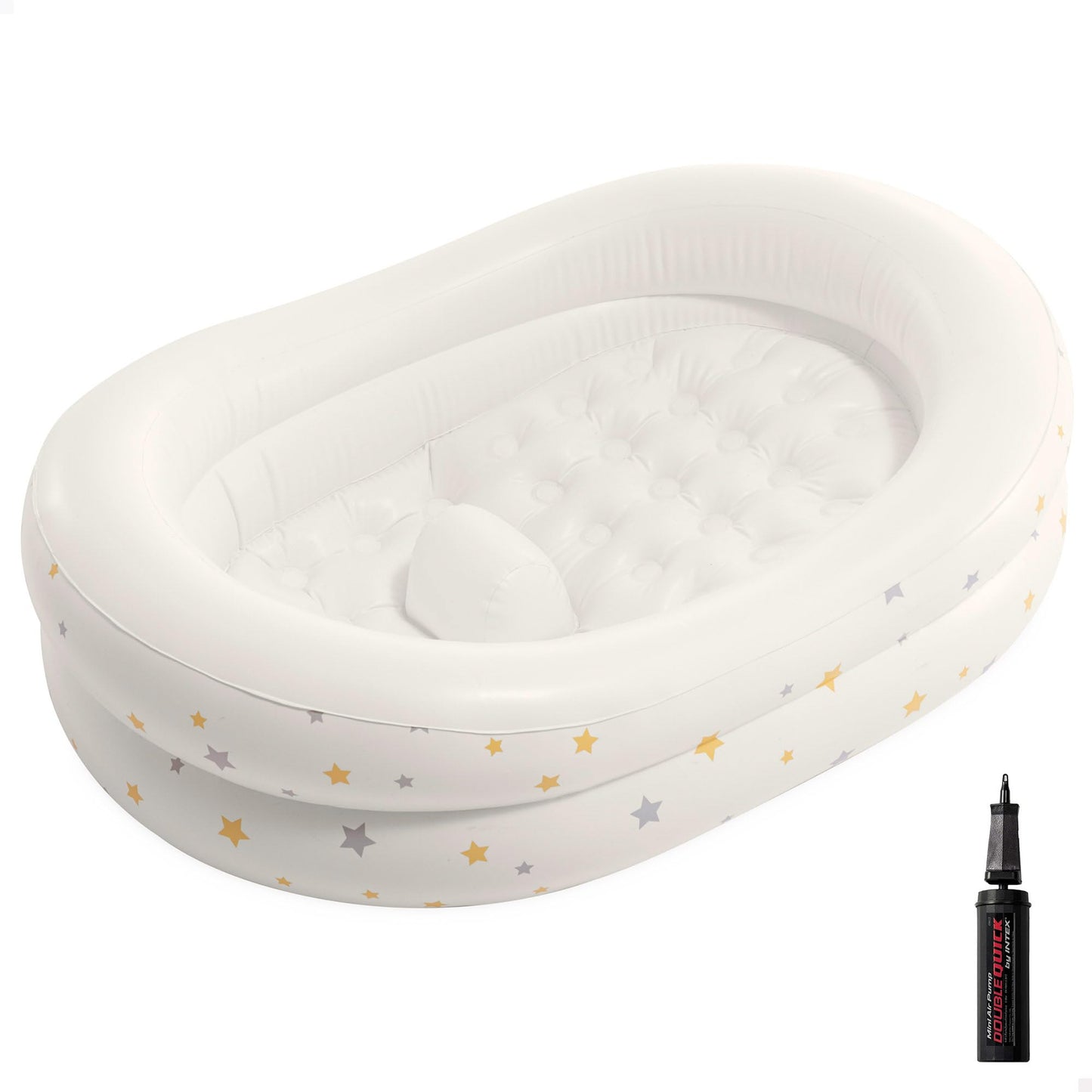 Bañera para bebé estrellada Intex 48523NP (Inflada 89cm x 66cm x 25cm)