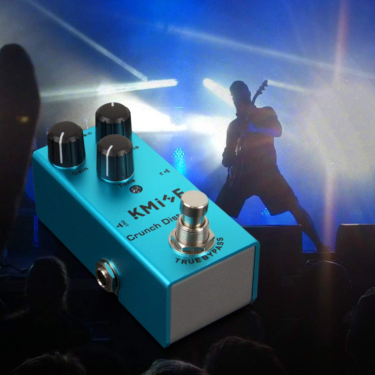 lotmusic Pedal de efectos de guitarra eléctrica Mini tipo único DC 9V True Bypass (Crunch Distortion)