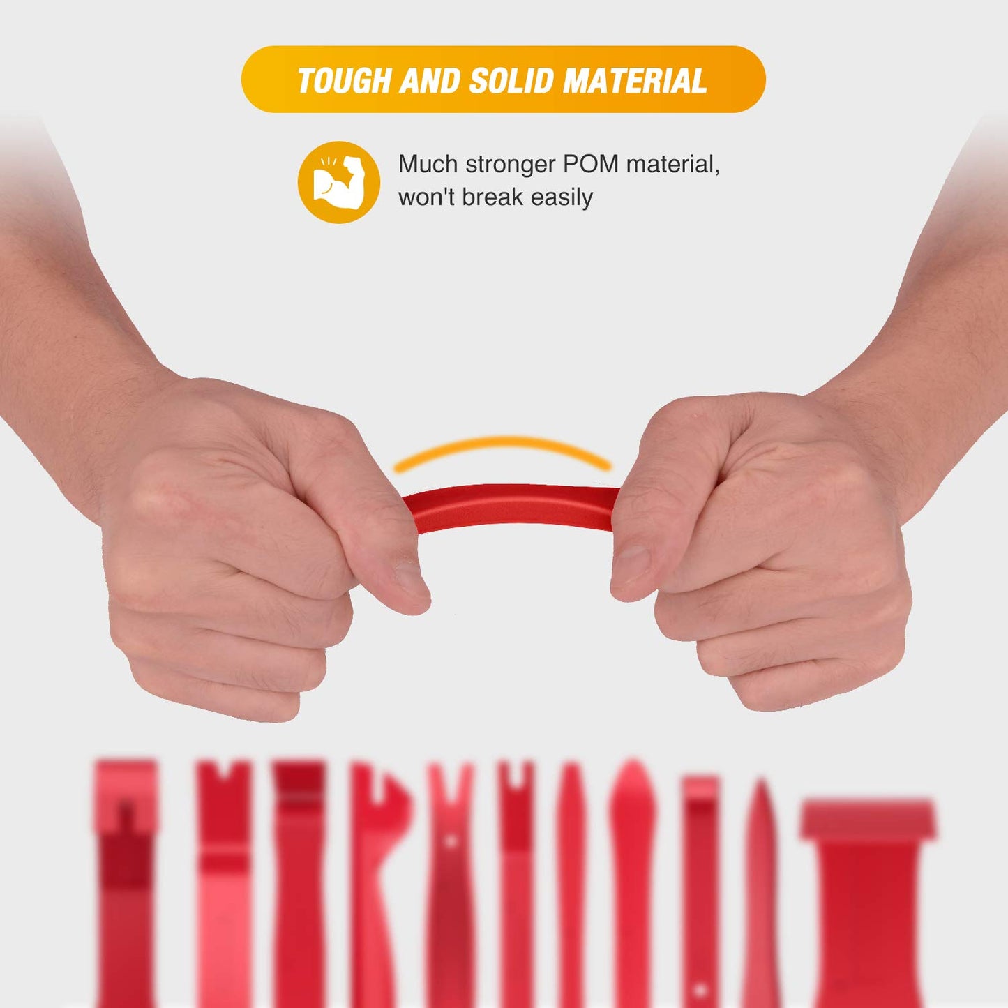 GOOACC - 40 llaves de recorte GRC-92, alicates con clip automático, herramientas de extracción estéreo, kit de palas de reparación de tapicería, juego de ganchos y púas de precisión, enhebrador de cables, raspador de película para automóviles con STOR