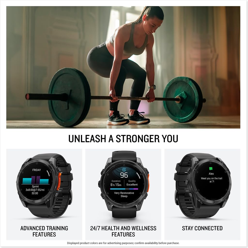 Reloj Garmin Fenix 8 Amoled 51 mm Gris Pizarra Negro