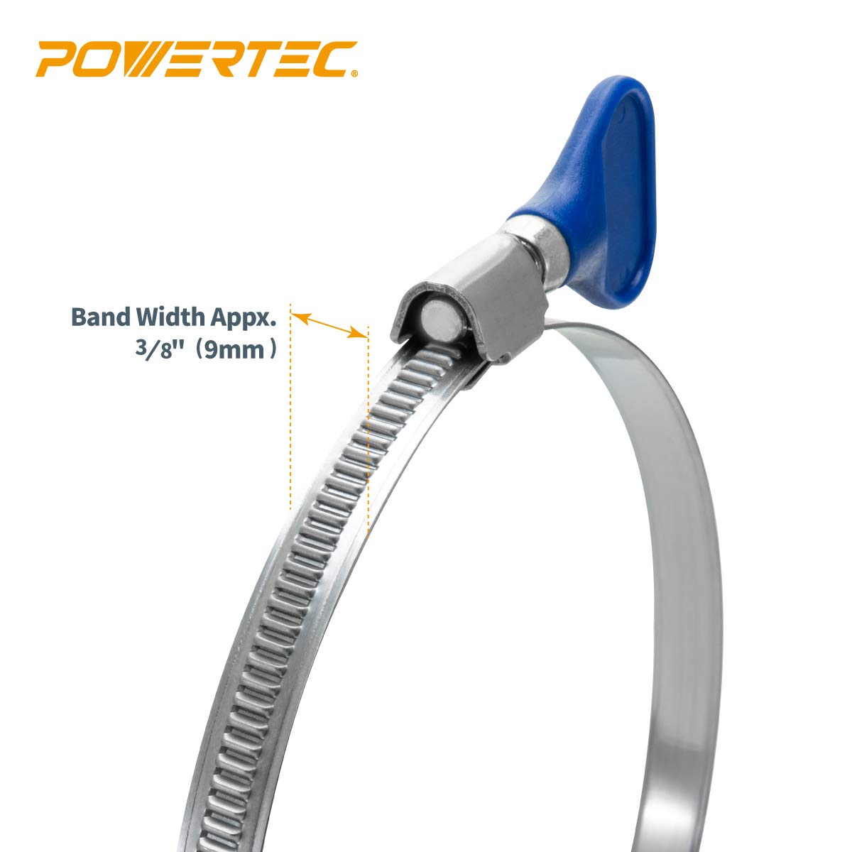 Manguera Powertec 4 Pulgadas Llave Abrazadera de alambre 5-Pack