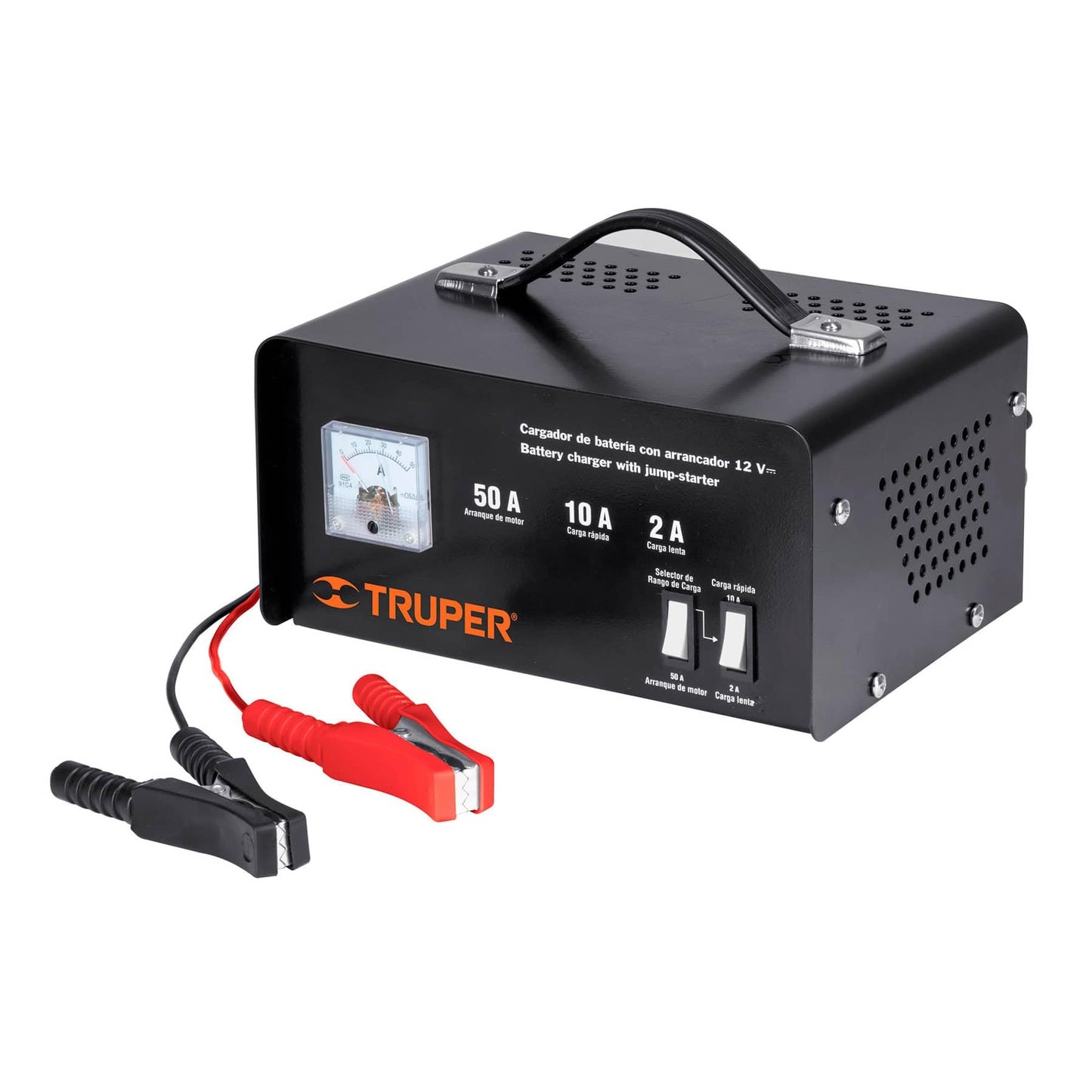 Truper CARBA-50, Cargador de baterías 12 V, 50 A, amperímetro