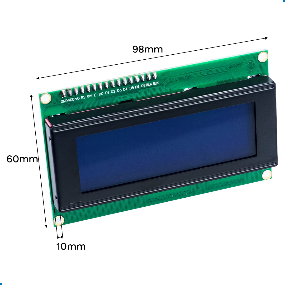 Hosyond - Módulo LCD IIC I2C 2004 de 20 x 04 de visualización LCD para Arduino Raspberry Pi
