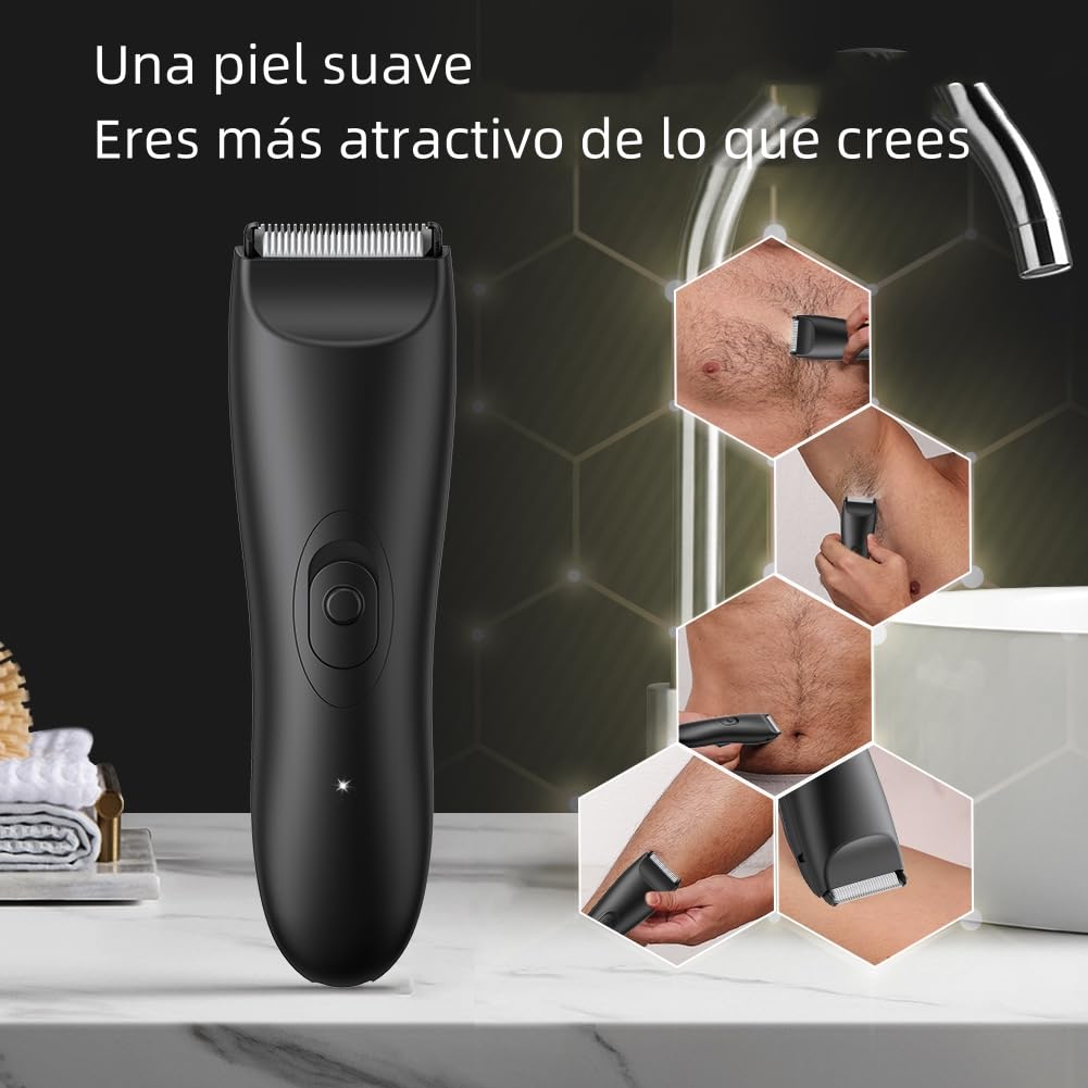 Afeitadora eléctrica para hombre ，recargable, húmeda y seca, maquina afeitar hombre，rasuradora electrica hombre，IPX-7 resistente al agua，Afeitadora ligera para viajar