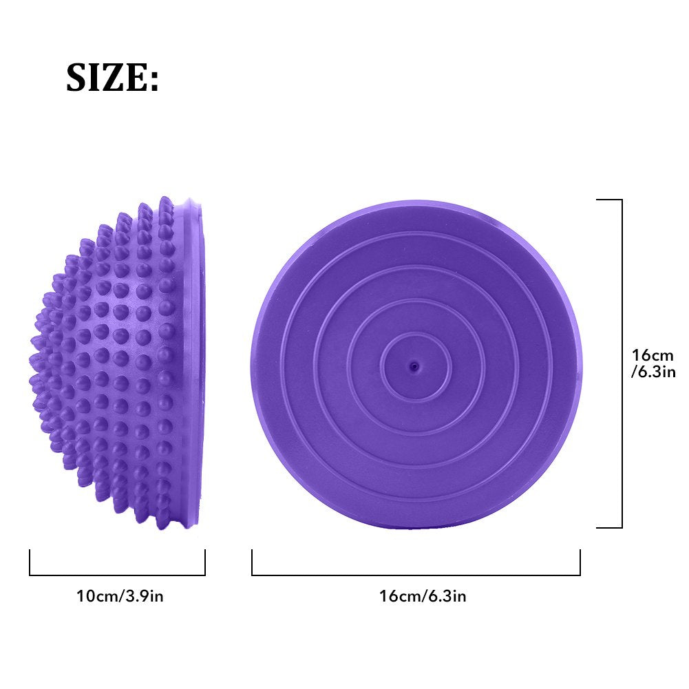Masaje de Pies 2Uds Balance de Media Bola Pods Spiky Púrpura para Terapia de Músculo de Pie Tejido Profundo