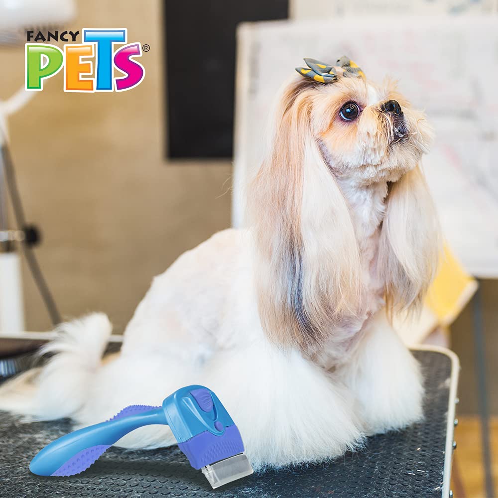 Fancy Pets Deslanador Recto Grooming Tamaño Chico para Perro y Gato
