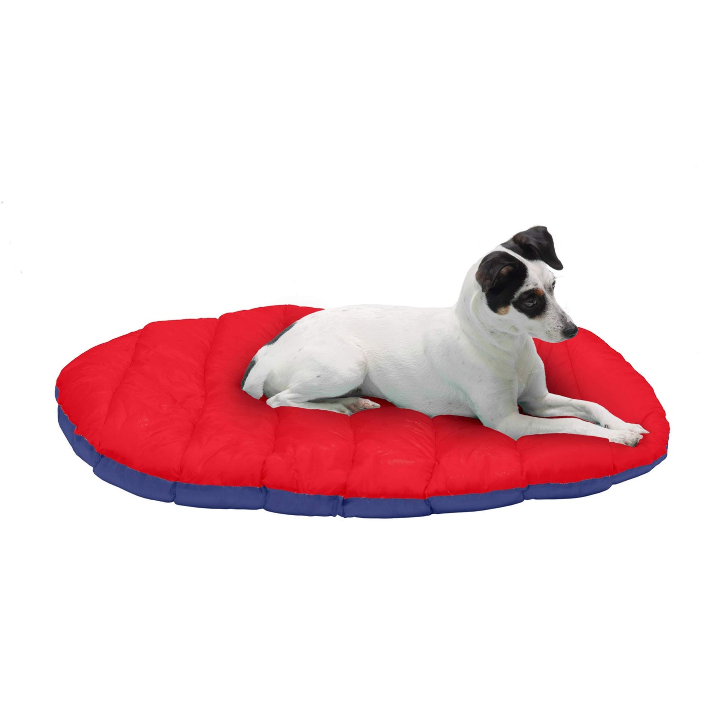 Cama para Perro Furhaven Flame Red True Blue con Almohada de Viaje