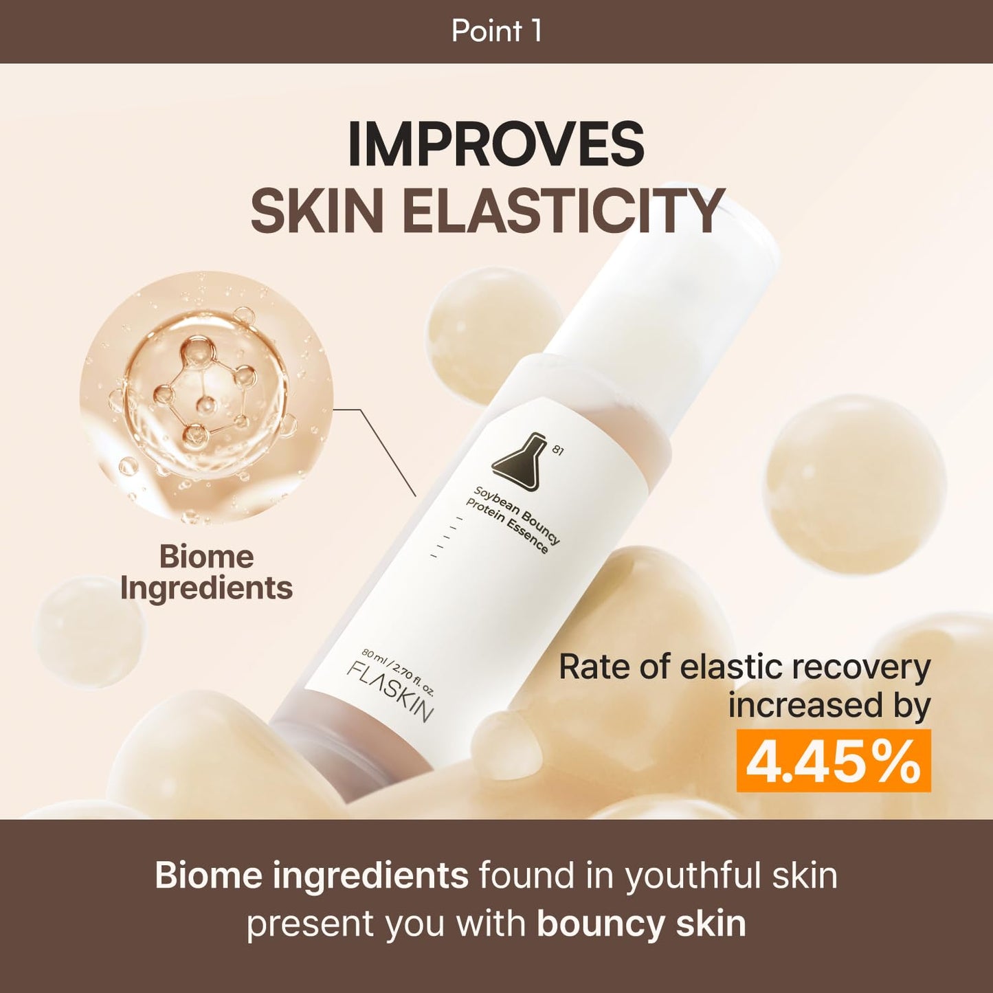 FLASKIN Esencia de proteína de soja elástica 80 ml