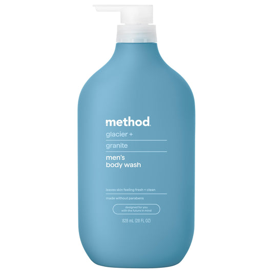 Method Men Body Wash, Glacier + Granite, Paraben and Phthalate Free, 28 FL Oz (Pack of 1)