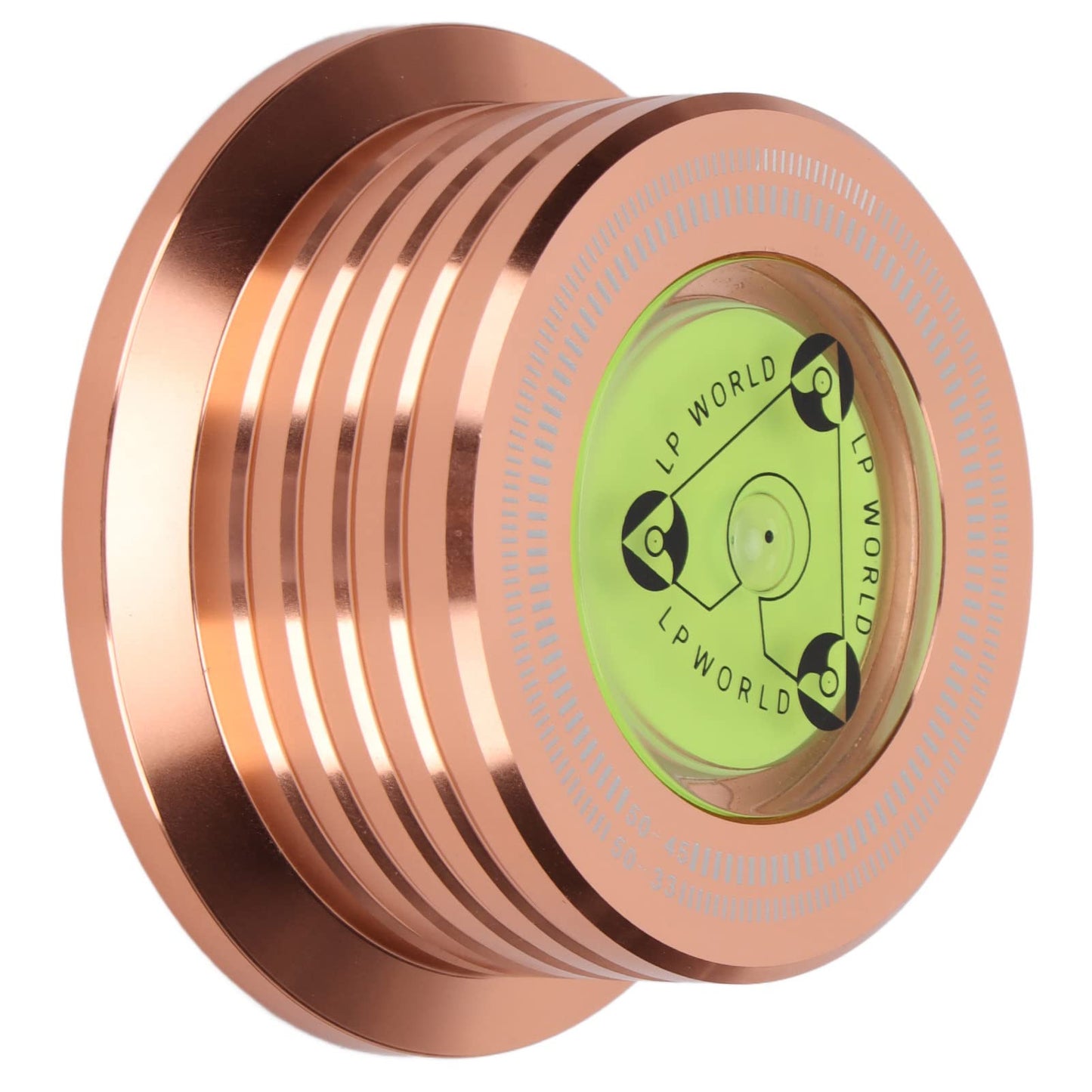 Estabilizador de Discos de Vinilo con Nivelación de Burbujas Aluminio Oro rosa
