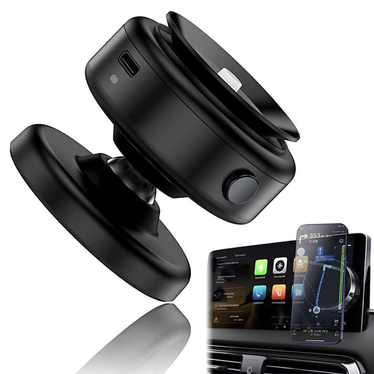 Soporte Celular Automóvil Magnético,Sujetador de Celular para Auto Giratorio de 360°,Con Anillo Magnético y Ventosa,Compatible con Todos los Teléfonos Móviles,Adecuado para Parabrisas/Salpicaderos