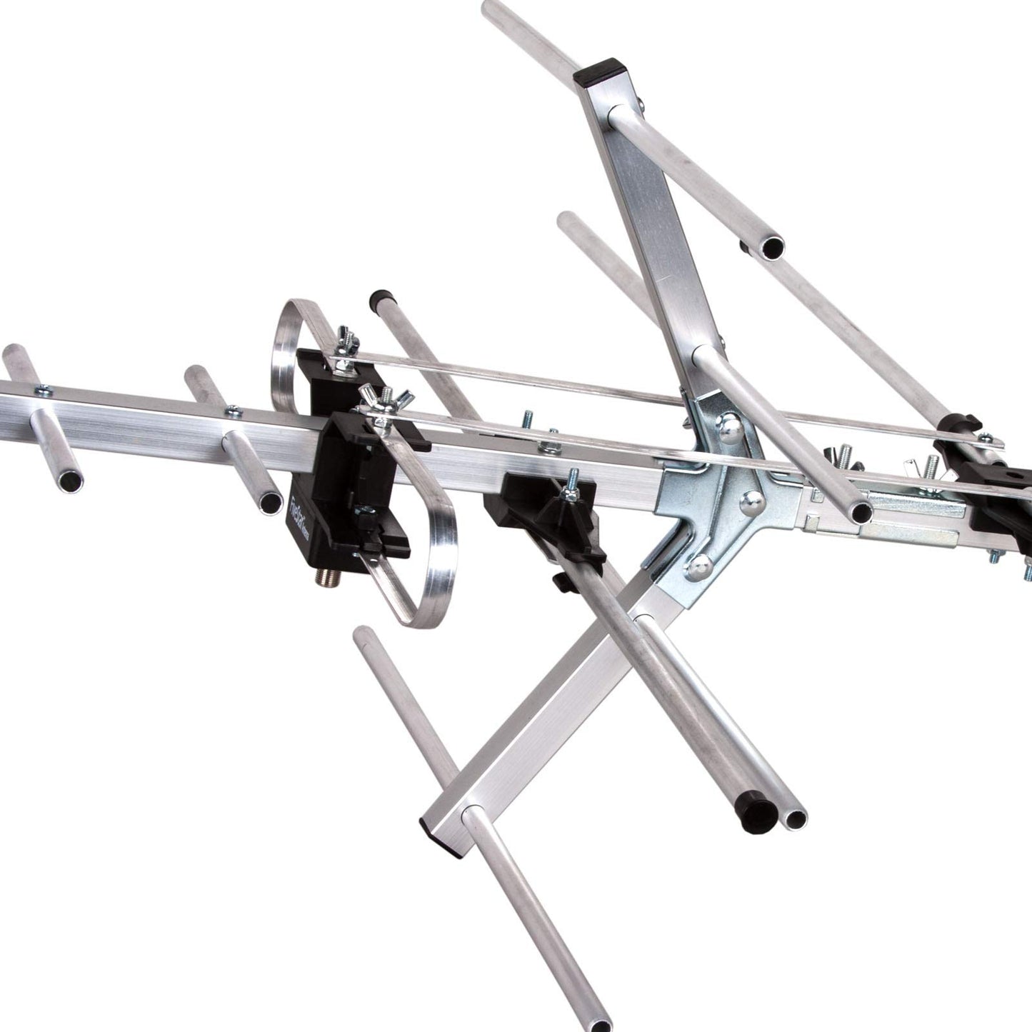 Five Star - Antena de TV para interiores y exteriores Yagi Satellite HD con hasta 200 millas de alcance - Antena de TV de montaje en ático o techo, antena digital OTA Radio/FM para 4K 1080P con poste