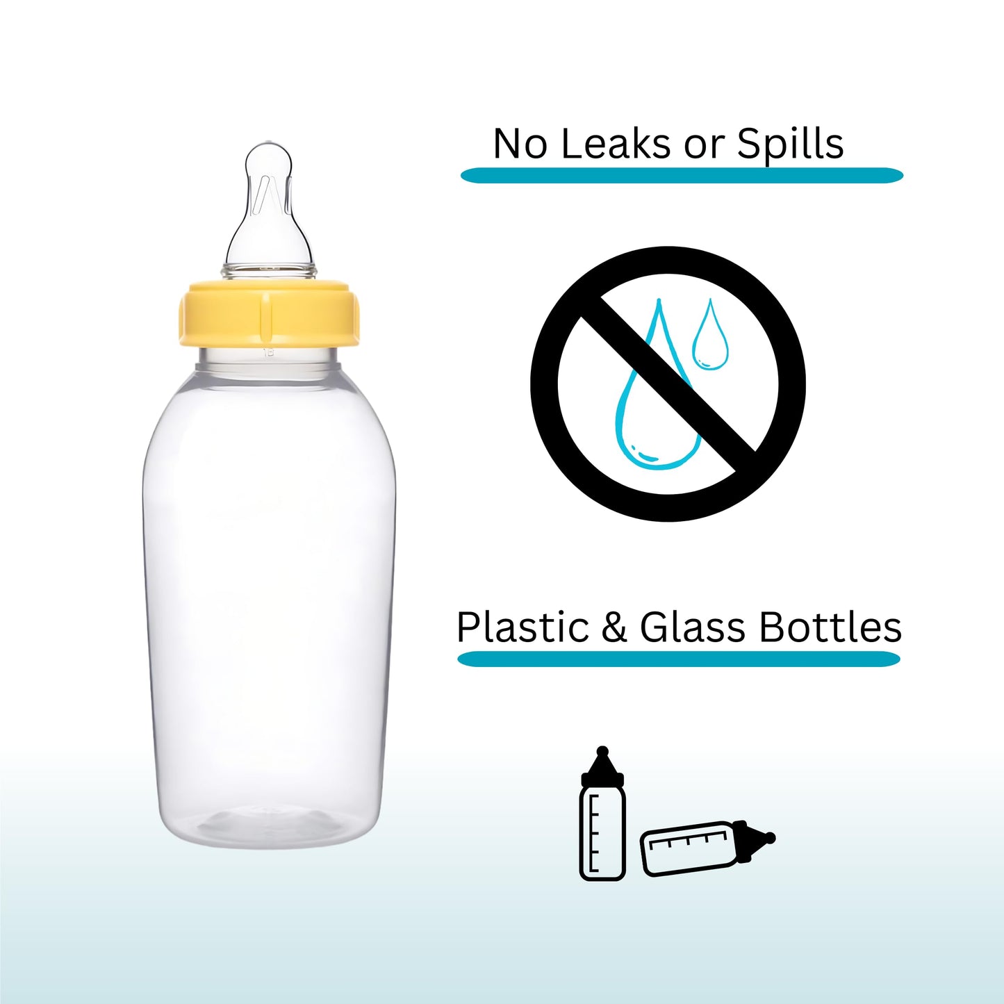 Anillos de repuesto para botellas de bebé Medela de 5 onzas y 8 onzas, 1 unidad (paquete de 2) sin BPA, compatible con botellas de plástico y vidrio, sin ensuciar, sin fugas ni derrames (2 unidades)
