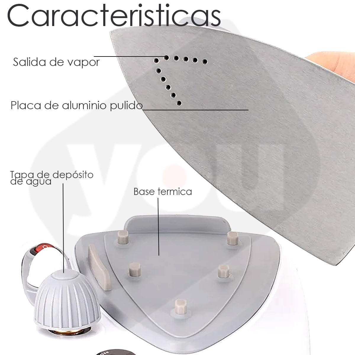 Estación de Planchado a Vapor YOU Acero Inoxidable 2000W 700ml
