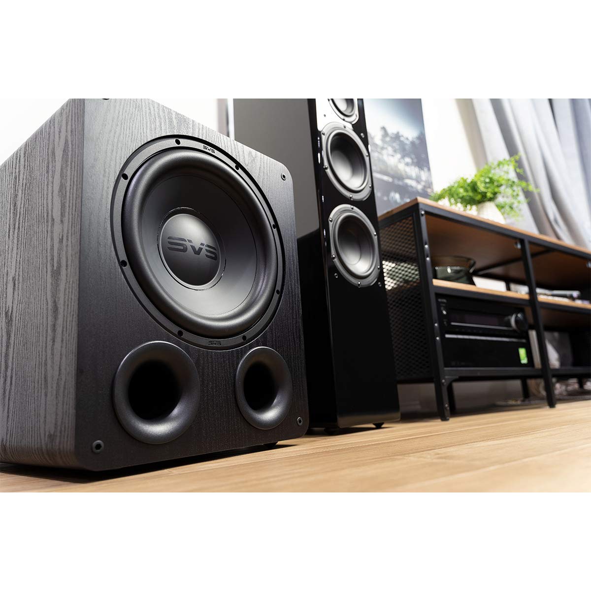 SVS PB-1000 Pro - Subwoofer con puerto (ceniza negra premium)