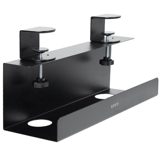 Vivo - Sistema de charola de alimentación con Abrazadera de Acero de 17 Pulgadas para Escritorio, Organizador de Cables sin gestión de Taladro, enrutamiento de Cables fácil, Negro, DESK-CM6L-B
