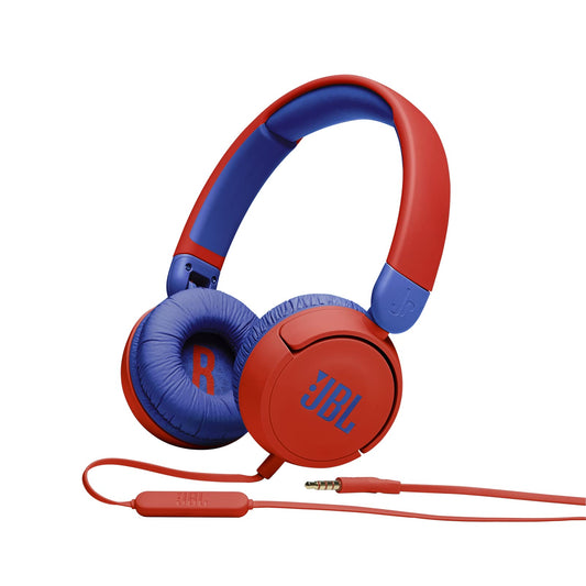 JBL JR310 Audífonos para Niños con Mic/Control, Drivers de 32mm, Conector 3.5mm, Cable Antienredos - Rojo