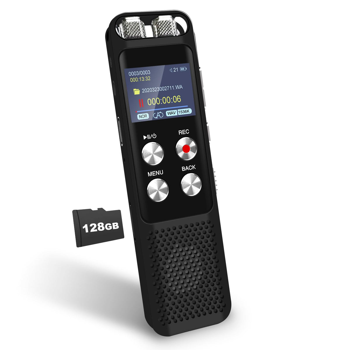 Grabadora de Voz Digital G 136GB con Reproducción y Contraseña para Conferencias y Reuniones