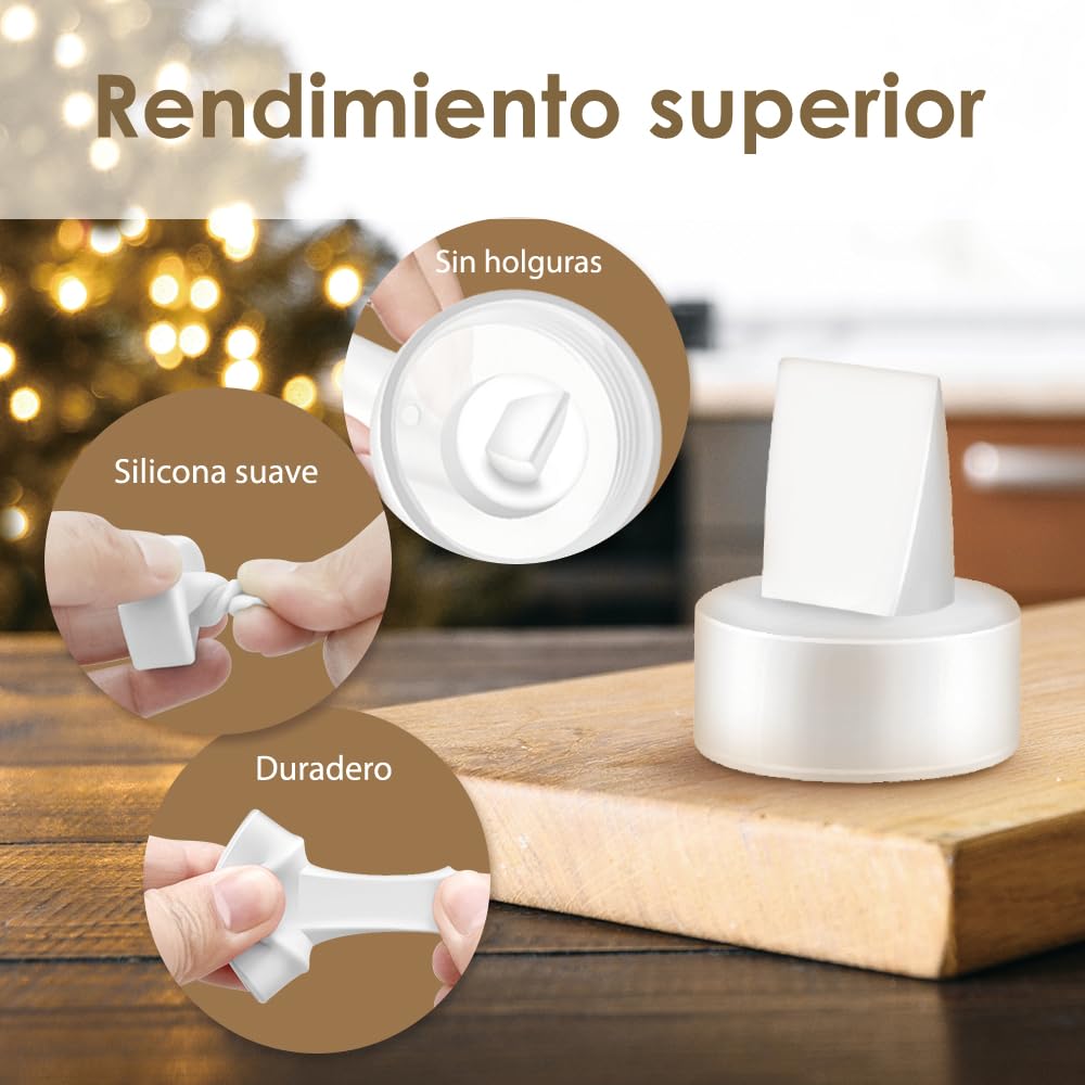 Embudo de 14 mm y Válvula tipo Pato Maymom, compatible con S1, S2 y 9 Plus; repuestos no originales; reemplaza el Embudo y la Válvula tipo Pato de la bomba S2 de Spectra.