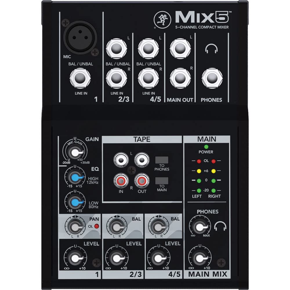 Mezcladora Mackie MIX5 5 Canales de Calidad Profesional