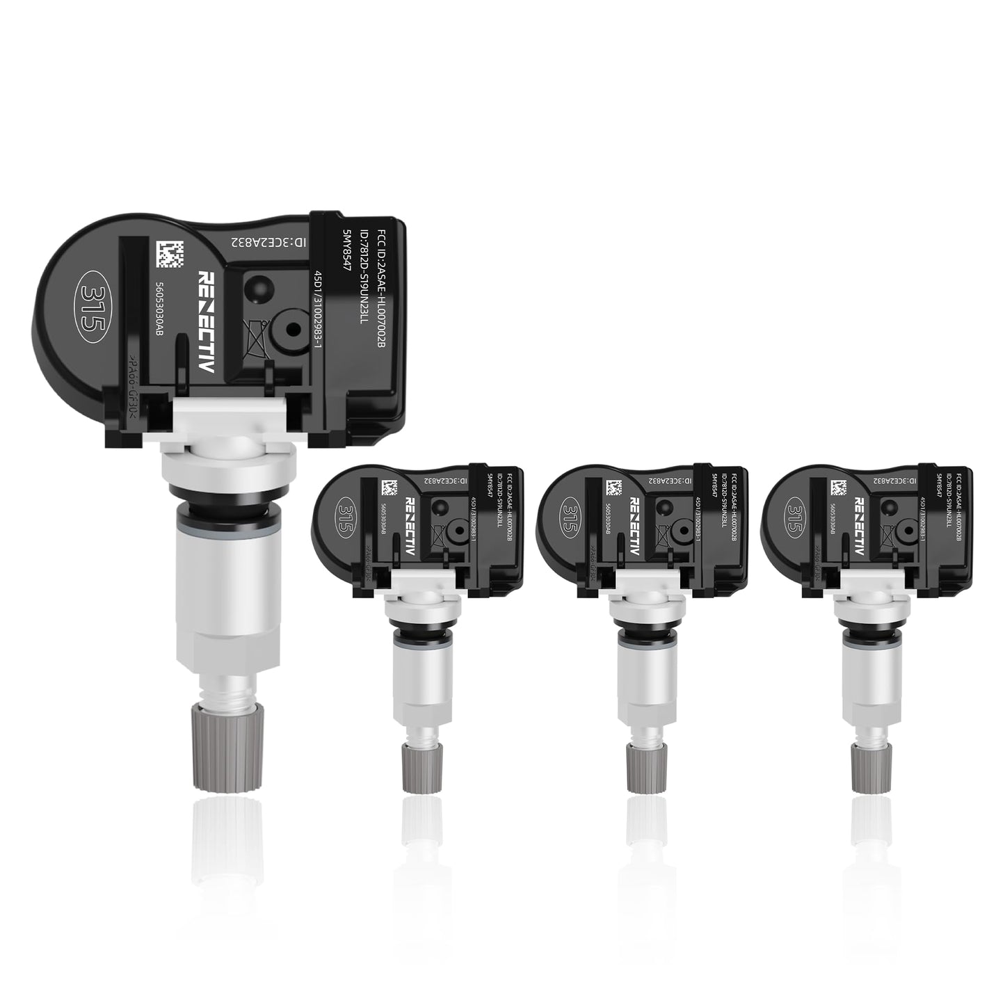 TPMS - Sensor de 4 sensores de presión de neumáticos de 315 MHz, compatibles con Dodge Replace OE#56053030AC 68078861AA 56053036AA 56029479AA 56053030AB 56053036AA 56029465AB 4313057779 L00 5