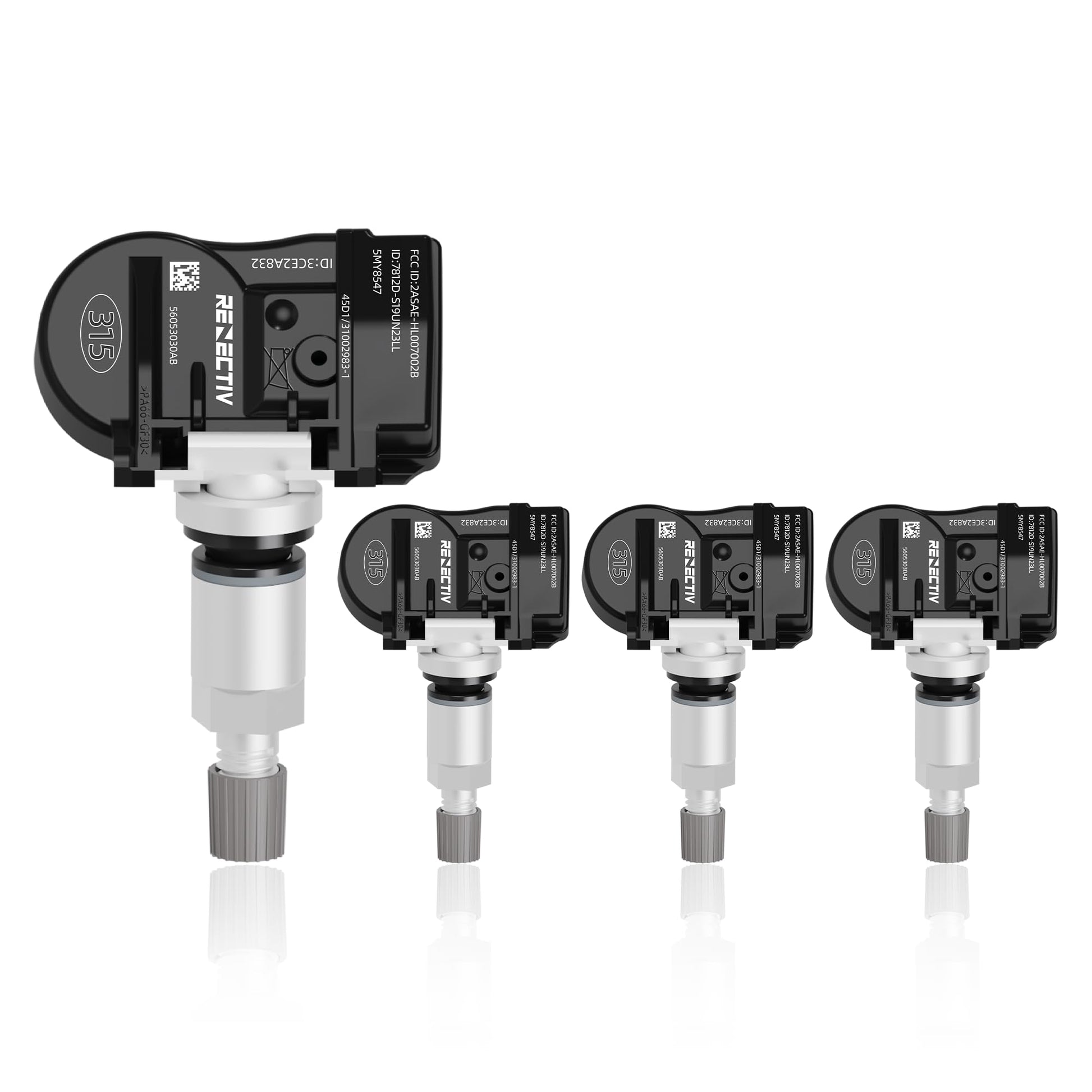 TPMS - Sensor de 4 sensores de presión de neumáticos de 315 MHz, compatibles con Dodge Replace OE#56053030AC 68078861AA 56053036AA 56029479AA 56053030AB 56053036AA 56029465AB 4313057779 L00 5