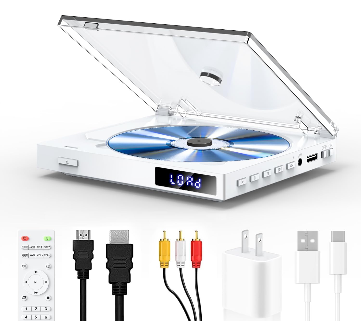 Mini reproductores de DVD para TV, admite toda la región, salida HDMI / RCA