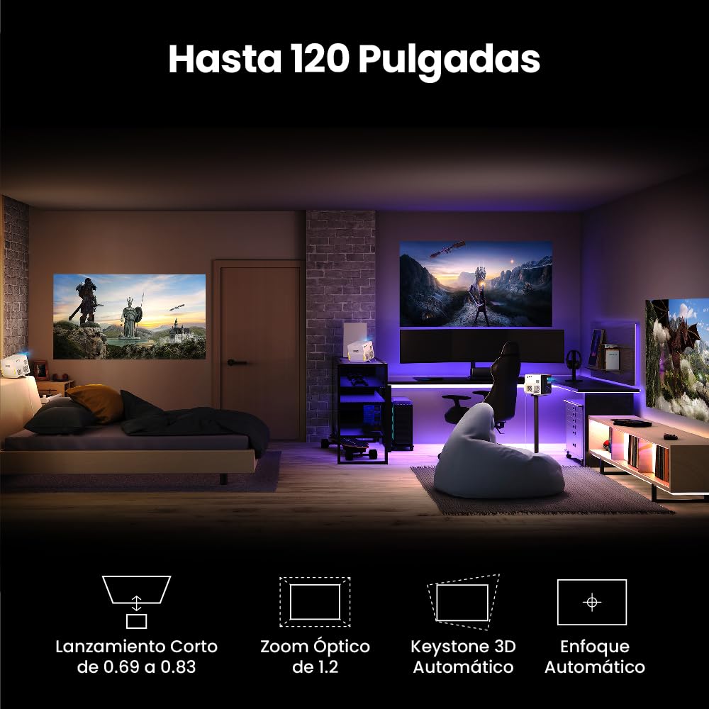 BenQ Proyector de Corta Distancia para Consolas de Videojuegos X300G 4K HDR, portátil