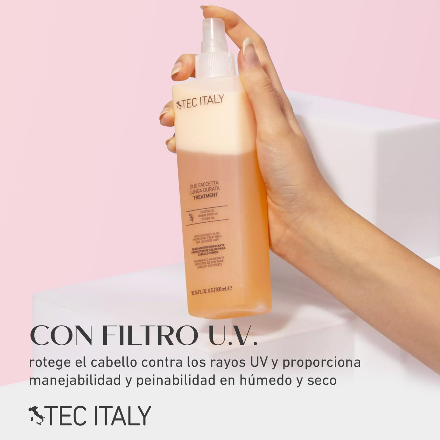 TEC ITALY Due Faccetta Tratamiento Hidratante para Cabello Teñido 300 ml