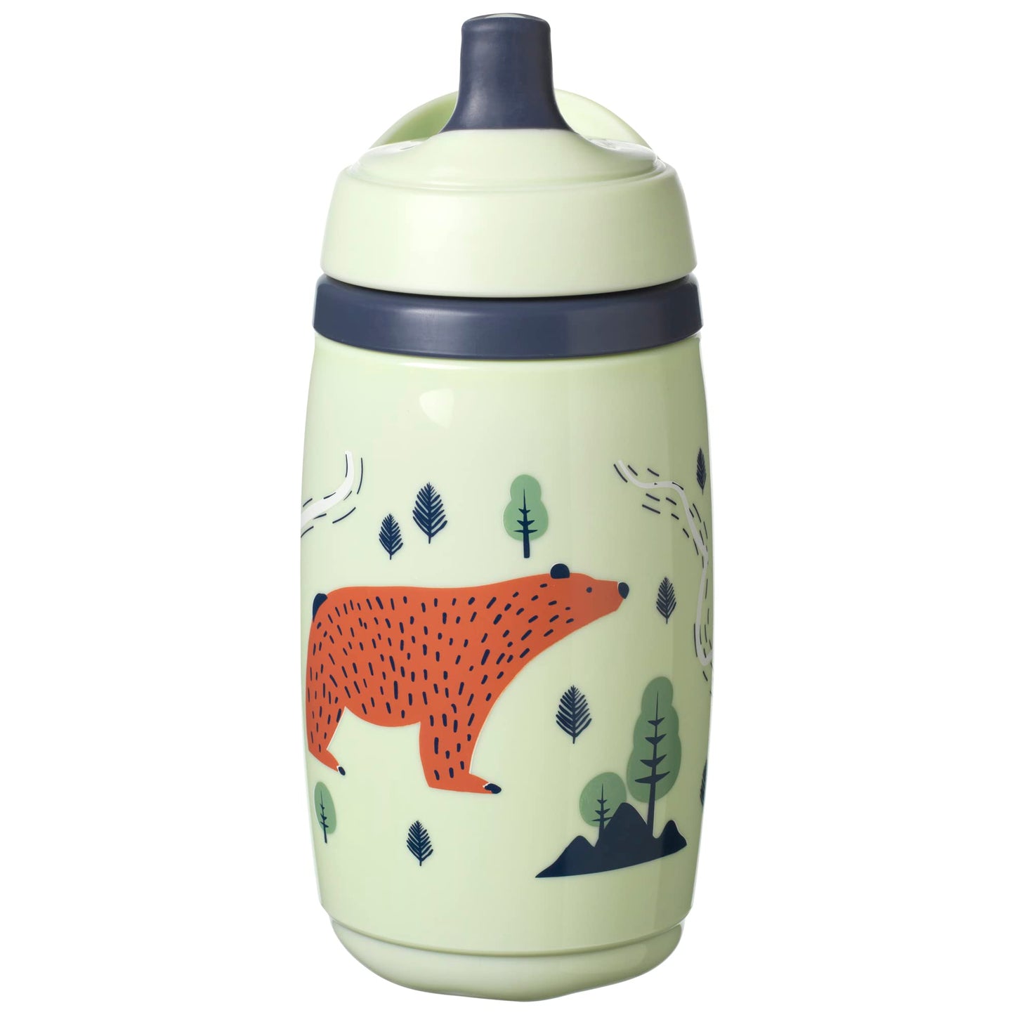 Tommee Tippee Superstar Insulated Sportee Toddler Water Bottle, INTELLIVALVE 100% Leak-Proof & Shake-Proof | Antimicrobial Technology (9oz, 12+ Months, 1 Count), Green