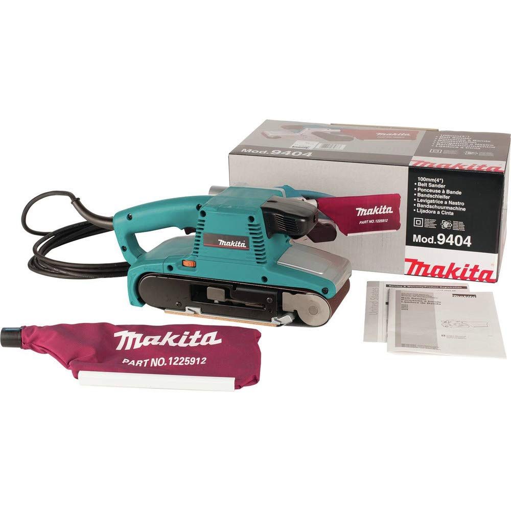 Makita 9404 Lijadora de Banda, V.V. 210-440 M/Min, 1.010W, 4" X 24"