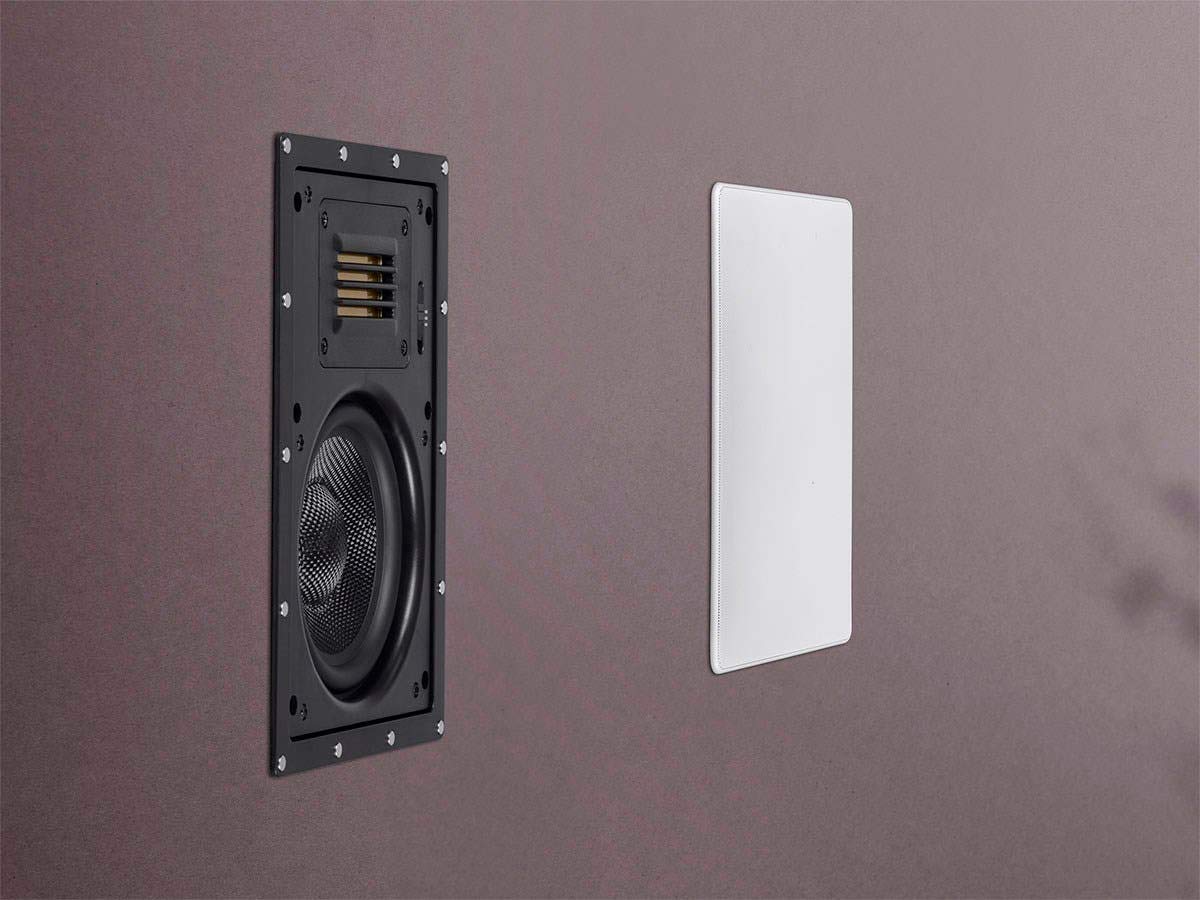 Mono 2-Way Carbon Fiber In-Wall Speakers - 6.5 Inch (Pair) with Magnetic Grille and Ribbon Tweeter - Amber Series