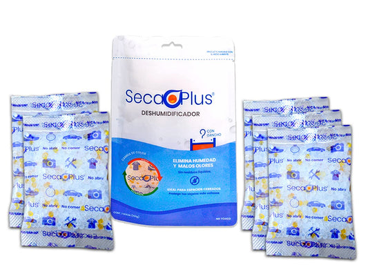 Secaplus [5 de 30gr] Absorbe humedad - Deshumidificador para el hogar