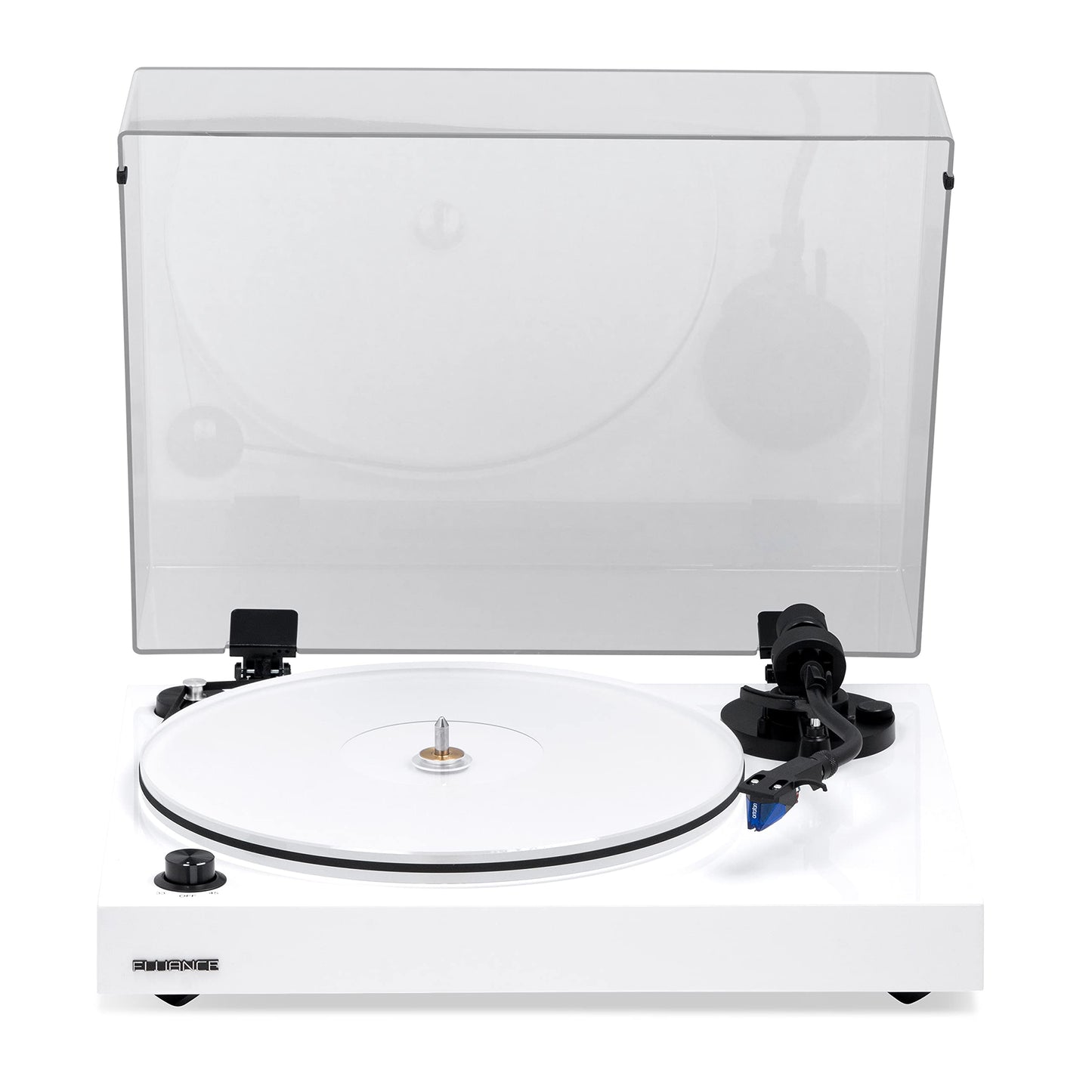 Fluance RT85 Referencia de Alta Fidelidad Tocadiscos de Vinilo con Cartucho Ortofon 2M Azul, Plato de Acrílico, Motor de Control de Velocidad de Alta Masa, Zócalo de Madera MDF con Aislamiento de
