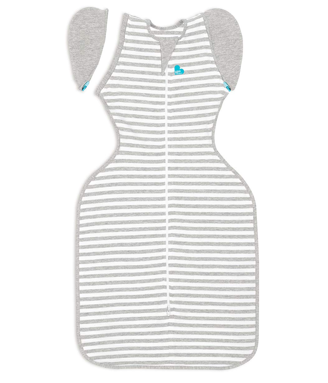 Love To Dream Swaddle UP, Saco para Dormir Bebe de Transición Ideal para el Sueño Cómodo - Saquitos para Dormir Bebe 5.9-8.6 Kg para Climas de 20°C - 24°C - Costal de Algodón Color Gris