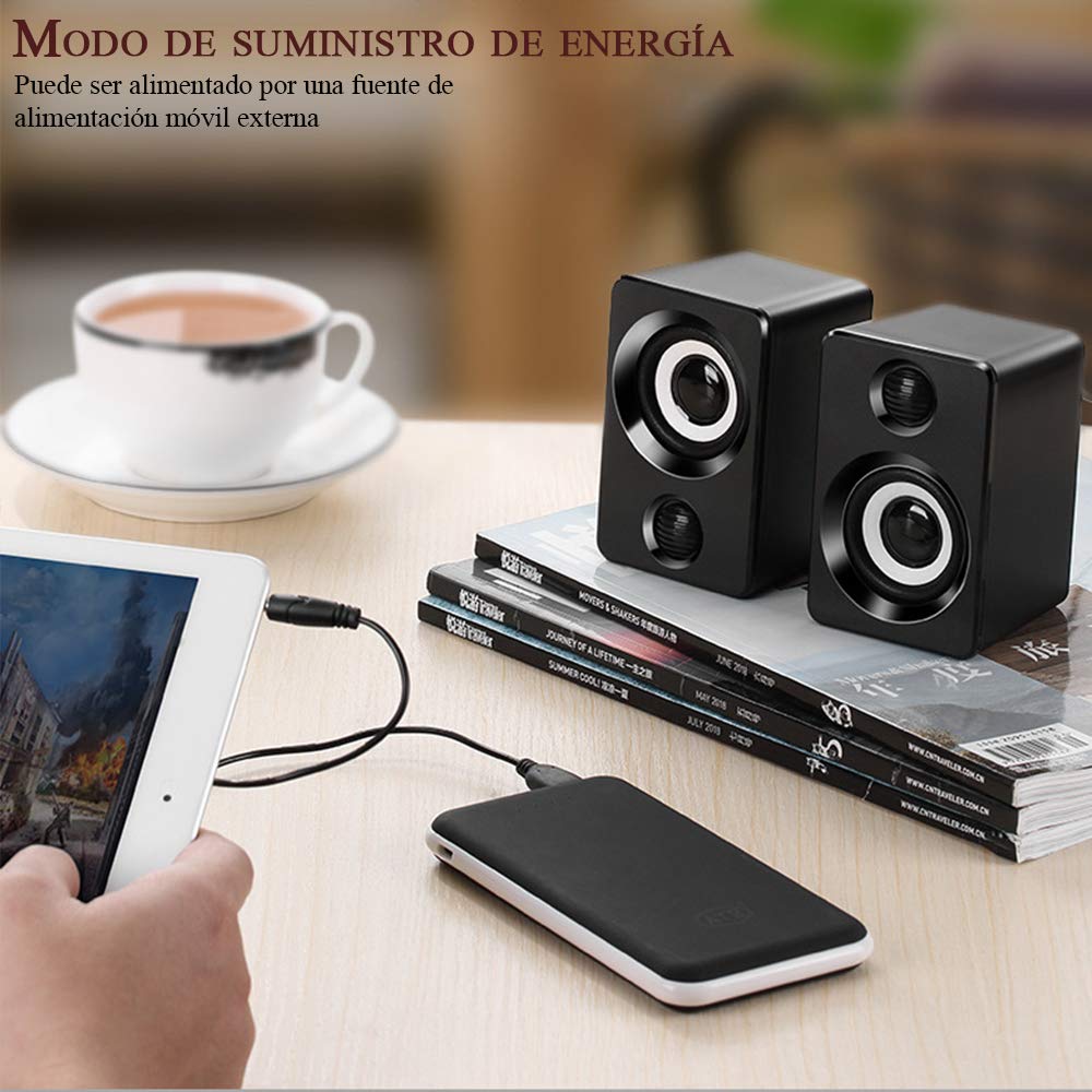 Altavoces Multimedia KAMYSEN Negro con Cable USB