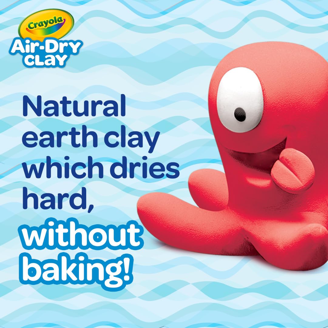 Crayola Arcilla Seca al Aire (5 Libras), Arcilla de Modelado Blanco Natural para niños, Material de Escultura, Suministros de Manualidades a Granel, artículos imprescindibles para el Aula de