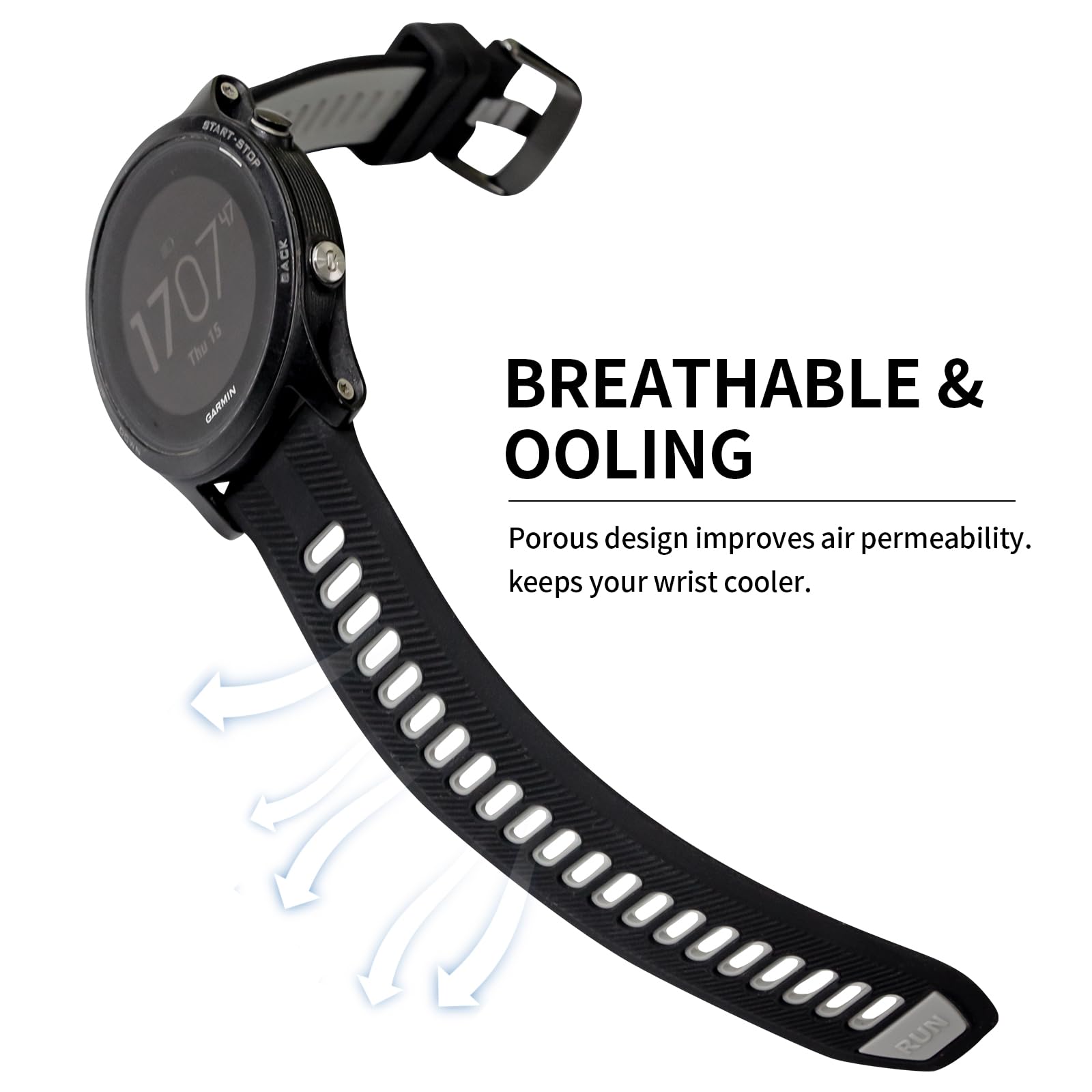 Correa de repuesto para reloj Garmin Forerunner 945/935, correa de silicona suave para Garmin Forerunner 935 Running GPS Unit, correa para reloj Garmin 945 mujeres y hombres