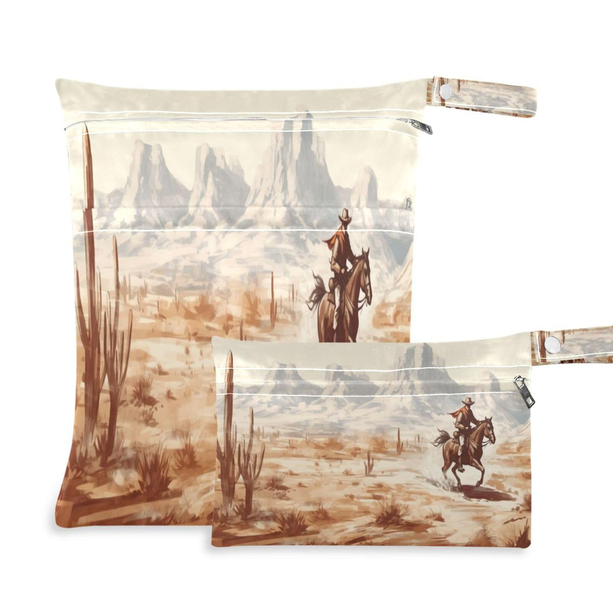 GOODOLD - Bolsa húmeda para pañales, impermeable, reutilizable, para viaje, con dos bolsillos con cierre para trajes de baño, 2 unidades