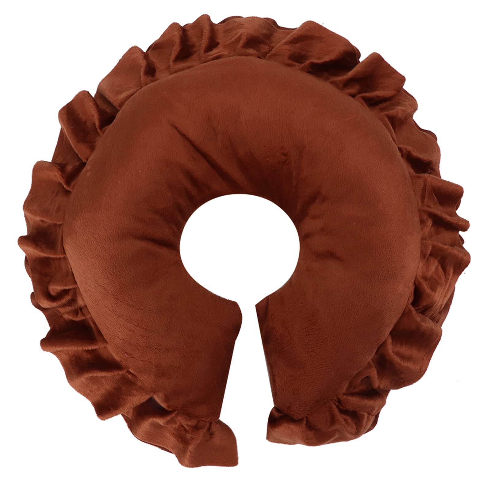 Almohada Facial en Forma de U Desmontable Marrón para Salón de Spa y Cama de Masaje