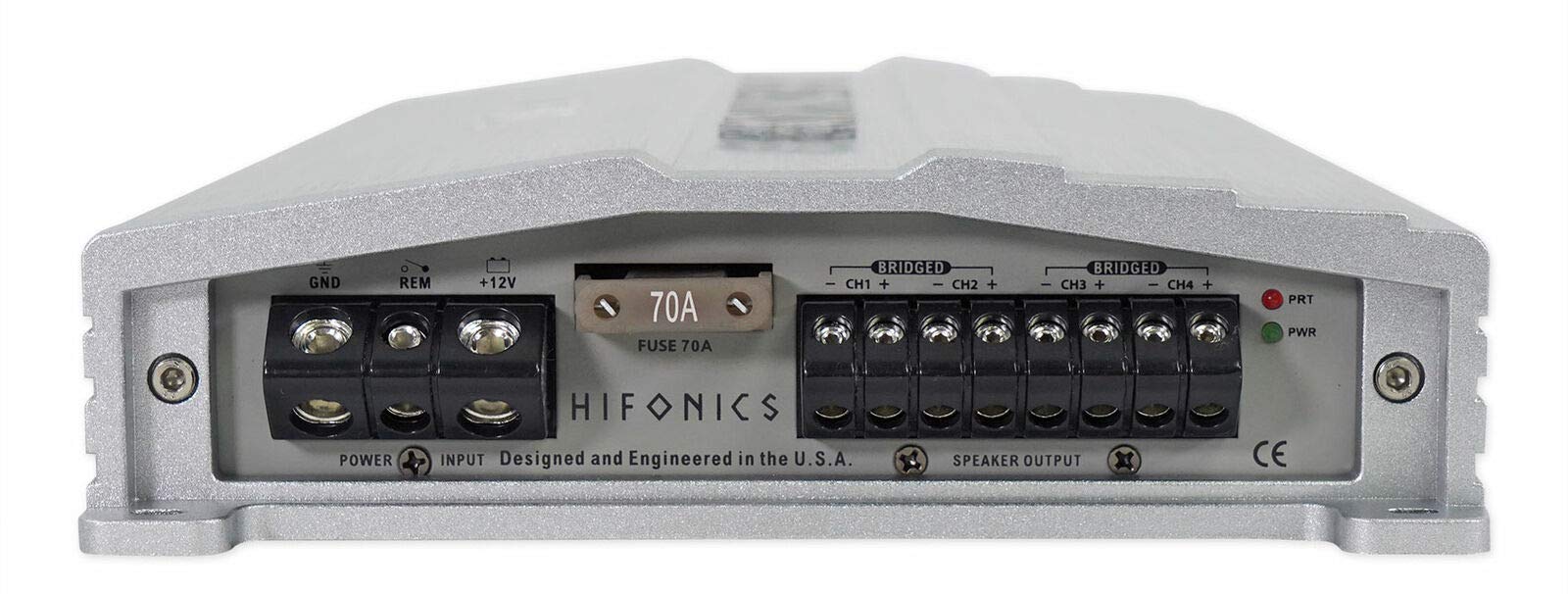 Hifonics ZG-1200.4 Zeus Gamma 1200 W 4 canales amplificador de audio puenteable de rango completo clase A/B Amp para automóvil y vehículos con soporte magnético de gravedad para teléfono