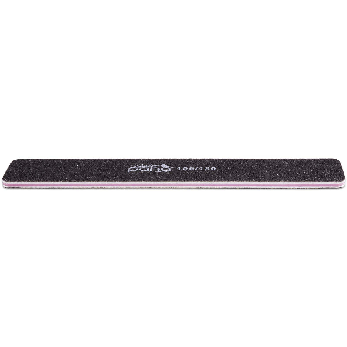 PANA 10 Limas De Uñas Profesionales De Doble Cara De Tamaño Gigante, Color Negro, Grano 100/180, Lima Pulidora De Uñas Para Manicura Y Pedicura, Lavable