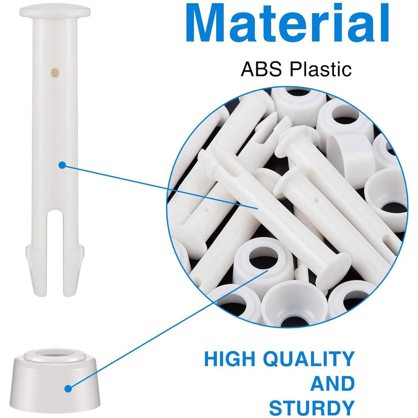 Bewinner Soporte para Clavos para Juntas de Piscinas, Práctico Juego de PVC de Protección Ambiental de 12 Pasadores para Pernos de Juntas de Piscinas para 28272 (6cm)